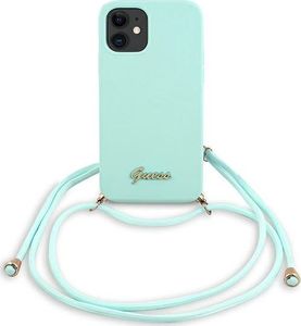 Guess Etui Guess GUHCP12SLSCLMGLB Apple iPhone 12 mini jasno niebieski/light blue hardcase Metal Logo Cord 2
