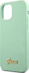 Guess Etui Guess GUHCP12SLSLMGGN Apple iPhone 12 mini zielony/green hardcase Metal Logo Script 6