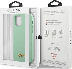 Guess Etui Guess GUHCP12SLSLMGGN Apple iPhone 12 mini zielony/green hardcase Metal Logo Script 8