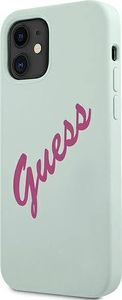 Guess Etui Guess GUHCP12SLSVSBF Apple iPhone 12 mini niebieski fuksja/blue fuschia hardcase Silicone Vintage 2