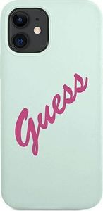 Guess Etui Guess GUHCP12SLSVSBF Apple iPhone 12 mini niebieski fuksja/blue fuschia hardcase Silicone Vintage 3