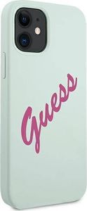 Guess Etui Guess GUHCP12SLSVSBF Apple iPhone 12 mini niebieski fuksja/blue fuschia hardcase Silicone Vintage 4
