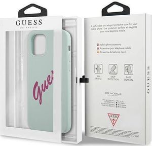 Guess Etui Guess GUHCP12SLSVSBF Apple iPhone 12 mini niebieski fuksja/blue fuschia hardcase Silicone Vintage 8