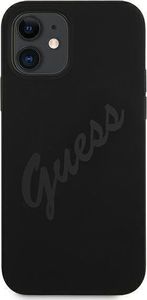 Guess Etui Guess GUHCP12SLSVSBK Apple iPhone 12 mini czarny/black hardcase Script Vintage 3