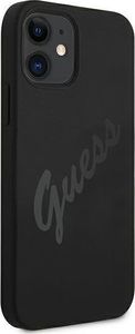 Guess Etui Guess GUHCP12SLSVSBK Apple iPhone 12 mini czarny/black hardcase Script Vintage 4