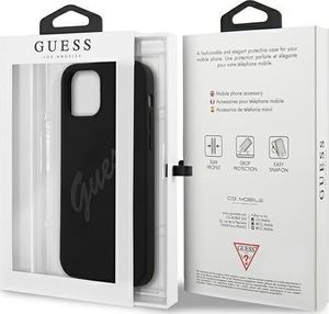 Guess Etui Guess GUHCP12SLSVSBK Apple iPhone 12 mini czarny/black hardcase Script Vintage 8