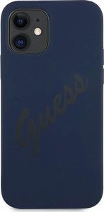 Guess Etui Guess GUHCP12SLSVSBL Apple iPhone 12 mini niebieski/blue hardcase Script Vintage 3