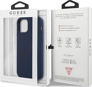 Guess Etui Guess GUHCP12SLSVSBL Apple iPhone 12 mini niebieski/blue hardcase Script Vintage 8