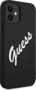 Guess Etui Guess GUHCP12SLSVSBW Apple iPhone 12 mini czarno biały/black white hardcase Silicone Vintage 4