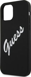 Guess Etui Guess GUHCP12SLSVSBW Apple iPhone 12 mini czarno biały/black white hardcase Silicone Vintage 6