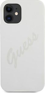 Guess Etui Guess GUHCP12SLSVSCR Apple iPhone 12 mini kremowy/cream hardcase Script Vintage 3