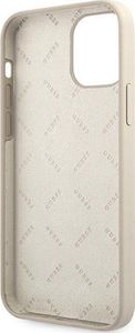 Guess Etui Guess GUHCP12SLSVSGP Apple iPhone 12 mini szaro różowy/grey pink hardcase Silicone Vintage 7