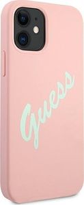 Guess Etui Guess GUHCP12SLSVSPG Apple iPhone 12 mini różowo zielony/green pink hardcase Silicone Vintage 4