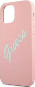 Guess Etui Guess GUHCP12SLSVSPG Apple iPhone 12 mini różowo zielony/green pink hardcase Silicone Vintage 6