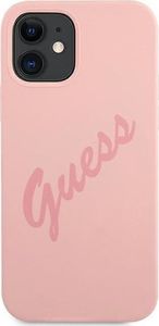 Guess Etui Guess GUHCP12SLSVSPI Apple iPhone 12 mini różowy/pink hardcase Script Vintage 3