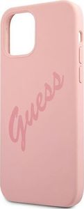 Guess Etui Guess GUHCP12SLSVSPI Apple iPhone 12 mini różowy/pink hardcase Script Vintage 6