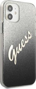 Guess Etui Guess GUHCP12SPCUGLSBK Apple iPhone 12 mini czarny/black hardcase Glitter Gradient Script 4