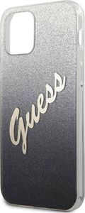 Guess Etui Guess GUHCP12SPCUGLSBK Apple iPhone 12 mini czarny/black hardcase Glitter Gradient Script 6