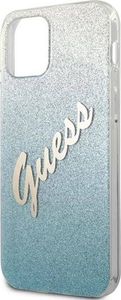 Guess Etui Guess GUHCP12SPCUGLSBL Apple iPhone 12 mini niebieski/blue hardcase Glitter Gradient Script 6