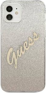 Guess Etui Guess GUHCP12SPCUGLSGO Apple iPhone 12 mini złoty/gold hardcase Glitter Gradient Script 3