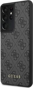 Guess Etui Guess GUHCS21LG4GFGR Samsung Galaxy S21 Ultra szary/grey hard case 4G Metal Gold Logo 3