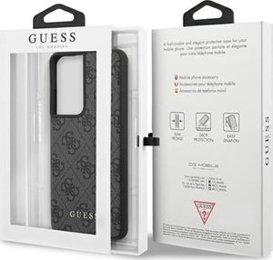 Guess Etui Guess GUHCS21LG4GFGR Samsung Galaxy S21 Ultra szary/grey hard case 4G Metal Gold Logo 8