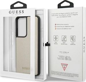 Guess Etui Guess GUHCS21LIGLGO Samsung Galaxy S21 Ultra złoty/gold hard case Iridescent 7