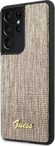 Guess Etui Guess GUHCS21LPCUMLLIGO Samsung Galaxy S21 Ultra złoty/gold hardcase Lizard Collection 2