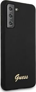 Guess Etui Guess GUHCS21MLSLMGBK Samsung Galaxy S21+ Plus czarny/black hardcase Silicone Script Metal Logo 4