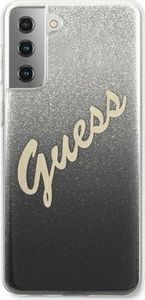 Guess Etui Guess GUHCS21MPCUGLSBK Samsung Galaxy S21+ Plus czarny/black hardcase Glitter Gradient Script 3