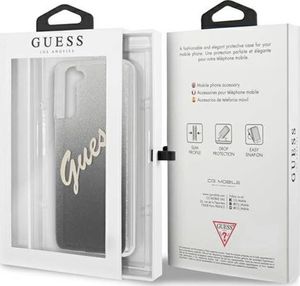 Guess Etui Guess GUHCS21MPCUGLSBK Samsung Galaxy S21+ Plus czarny/black hardcase Glitter Gradient Script 8