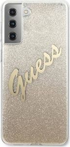 Guess Etui Guess GUHCS21MPCUGLSGO Samsung Galaxy S21+ Plus złoty/gold hardcase Glitter Gradient Script 3