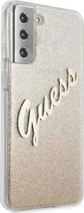 Guess Etui Guess GUHCS21MPCUGLSGO Samsung Galaxy S21+ Plus złoty/gold hardcase Glitter Gradient Script 4