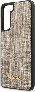 Guess Etui Guess GUHCS21MPCUMLLIGO Samsung Galaxy S21+ Plus złoty/gold hardcase Lizard Collection 6