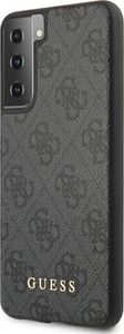 Guess Etui Guess GUHCS21SG4GFGR Samsung Galaxy S21 szary/grey hard case 4G Metal Gold Logo 2