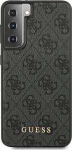 Guess Etui Guess GUHCS21SG4GFGR Samsung Galaxy S21 szary/grey hard case 4G Metal Gold Logo 3