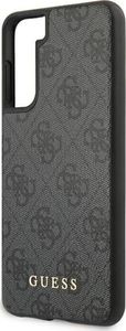 Guess Etui Guess GUHCS21SG4GFGR Samsung Galaxy S21 szary/grey hard case 4G Metal Gold Logo 6