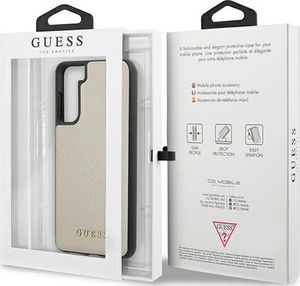 Guess Etui Guess GUHCS21SIGLGO Samsung Galaxy S21 złoty/gold hard case Iridescent 8