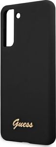 Guess Etui Guess GUHCS21SLSLMGBK Samsung Galaxy S21 czarny/black hardcase Silicone Script Metal Logo 6