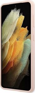 Guess Etui Guess GUHCS21SLSLMGLP Samsung Galaxy S21 różowy/pink hardcase Silicone Script Metal Logo 5