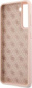 Guess Etui Guess GUHCS21SLSLMGLP Samsung Galaxy S21 różowy/pink hardcase Silicone Script Metal Logo 7