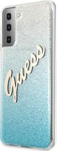Guess Etui Guess GUHCS21SPCUGLSBL Samsung Galaxy S21 niebieski/blue hardcase Glitter Gradient Script 2