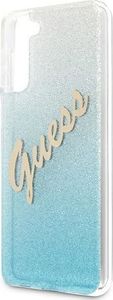 Guess Etui Guess GUHCS21SPCUGLSBL Samsung Galaxy S21 niebieski/blue hardcase Glitter Gradient Script 6
