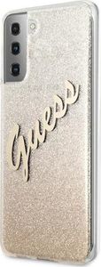 Guess Etui Guess GUHCS21SPCUGLSGO Samsung Galaxy S21 złoty/gold hardcase Glitter Gradient Script 3
