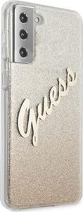 Guess Etui Guess GUHCS21SPCUGLSGO Samsung Galaxy S21 złoty/gold hardcase Glitter Gradient Script 4