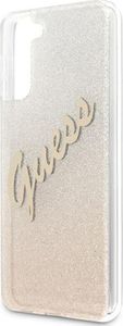 Guess Etui Guess GUHCS21SPCUGLSGO Samsung Galaxy S21 złoty/gold hardcase Glitter Gradient Script 6