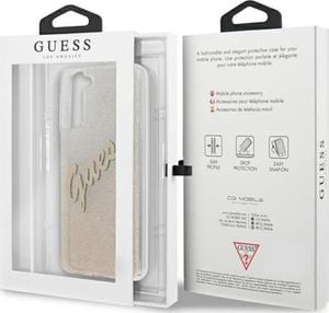 Guess Etui Guess GUHCS21SPCUGLSGO Samsung Galaxy S21 złoty/gold hardcase Glitter Gradient Script 8