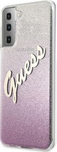 Guess Etui Guess GUHCS21SPCUGLSPI Samsung Galaxy S21 różowy/pink hardcase Glitter Gradient Script 2