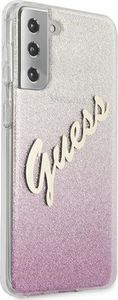 Guess Etui Guess GUHCS21SPCUGLSPI Samsung Galaxy S21 różowy/pink hardcase Glitter Gradient Script 4