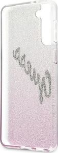 Guess Etui Guess GUHCS21SPCUGLSPI Samsung Galaxy S21 różowy/pink hardcase Glitter Gradient Script 7